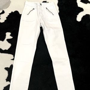 Skinny white denim
